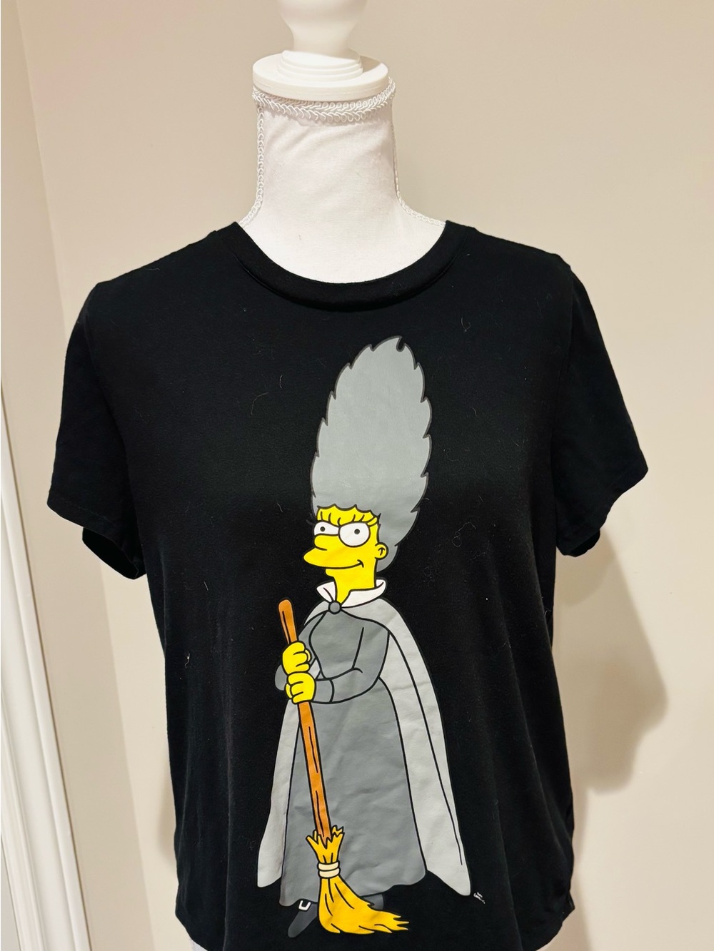 The Simpsons Marge Simpson Witch Halloween Black Graphic T-Shirt